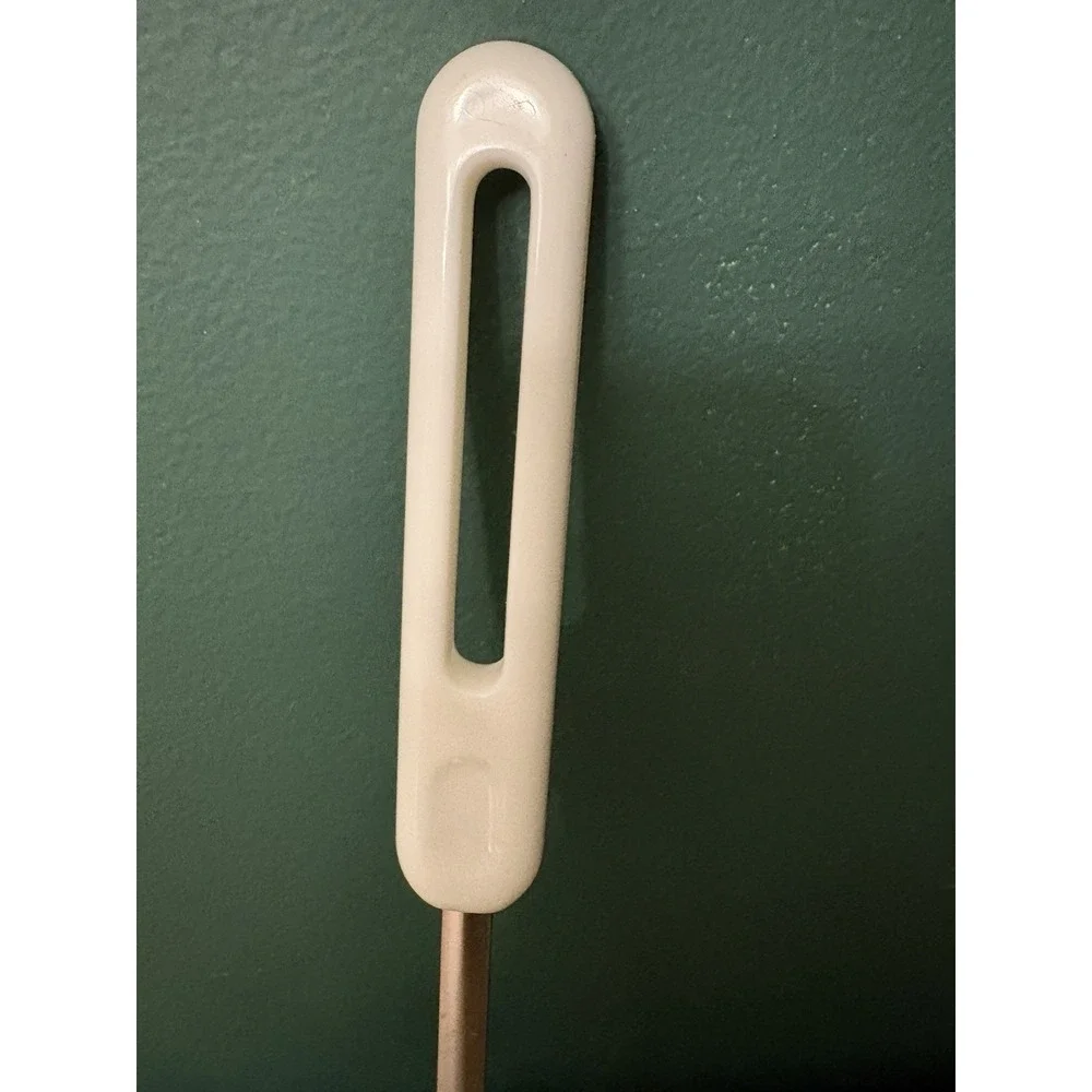 Vintage stainless steel kitchen skimmer Slatted Spoon made in Korea
